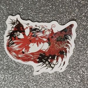 ART Gothic Girl WATERPOOF Sticker crow